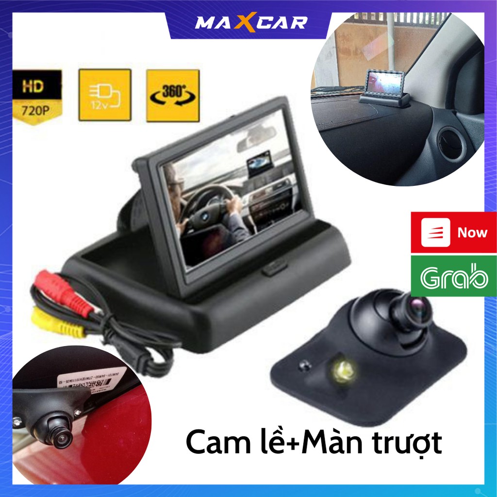 Cam Cập Lề - Màn Hình để Taplo 4.3inch Nguồn Cắm Tẩu Tự Lắp Tại Nhà Đơn Giản