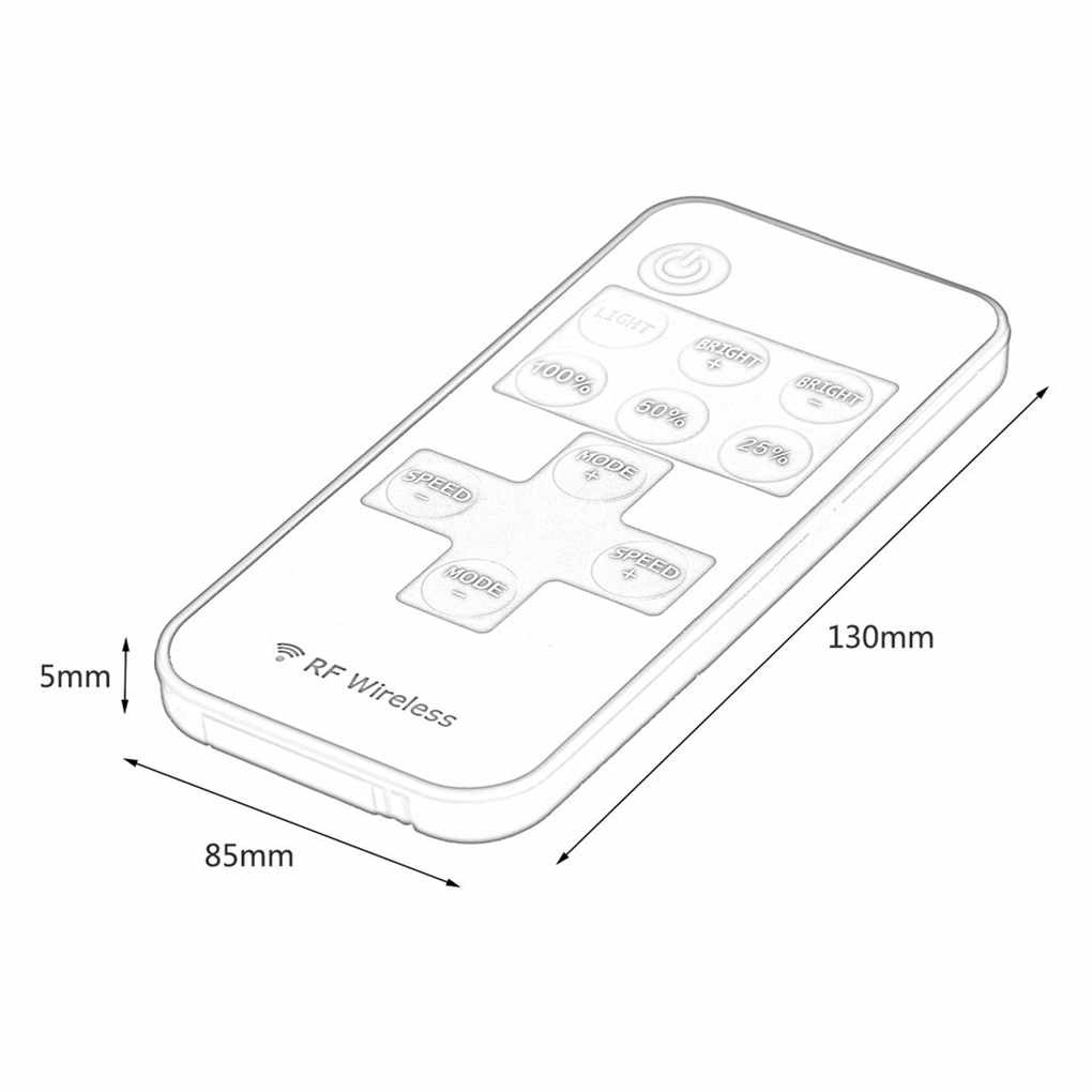 Bộ Điều Khiển Từ Xa Không Dây 12v Rf Cho Dây Đèn Led Mini