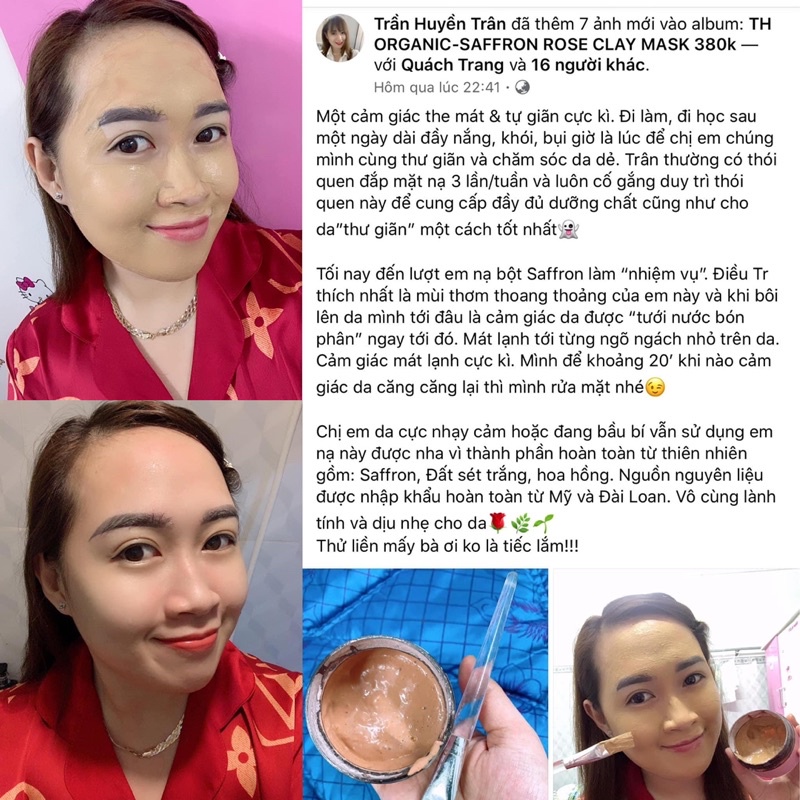 Mặt nạ Nhuỵ hoa nghệ tây đất sét trắng Saffron Detox Mask