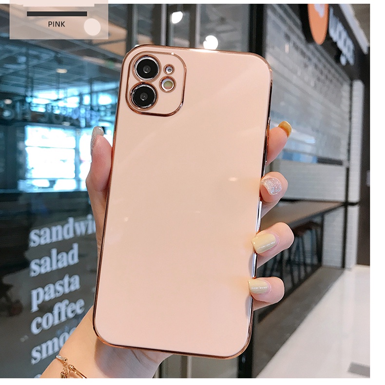 Ốp Điện Thoại Mạ Vàng Sang Trọng Cho iPhone 6 6S 6 Plus 6S Plus 7 Plus 8 Plus X XS Max 11 12 13 14 Pro Max 12 Pro Max SE 2020