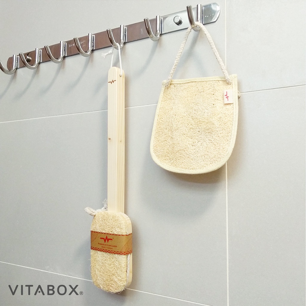Bông tắm, bao tay tắm, dây chà lưng Vi Lâm - làm từ xơ mướp tự nhiên, massage kì cọ tẩy tế bào chết hiệu quả