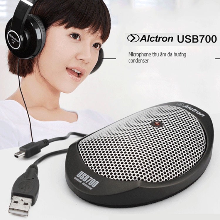 [Mã ELHACE giảm 4% đơn 300K] Micro Thu Âm, Họp Trực Tuyến Alctron USB700 - Hàng Chính Hãng