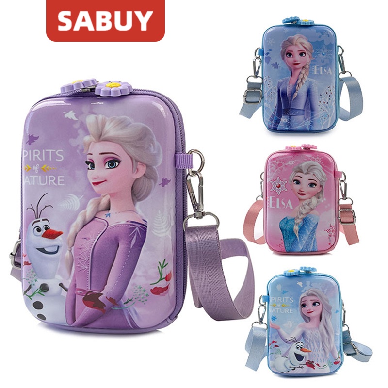 SABUY Frozen Elsa Kids Sling Bag Disney Mickey Minnie Children Crossbody Bag Túi chống thấm nước Phim hoạt hình dễ thương