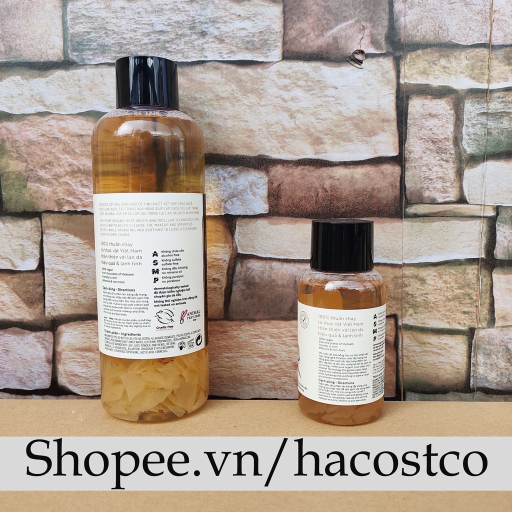 Nước tẩy trang hoa hồng Cocoon 140ml 500ml - Từ Nước Cất Hoa Hồng Hữu Cơ Hong1008