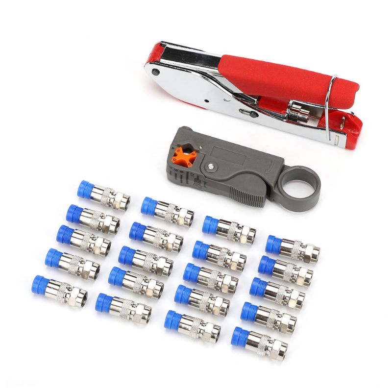 Bộ Dụng Cụ Kìm Cắt Dây Cáp Đồng Trục RG59 RG6 Coaxial