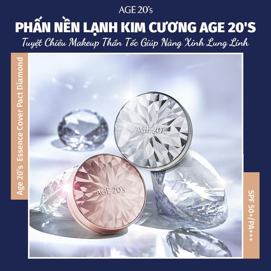 Phấn Nền Lạnh Kim Cương Dưỡng Da Lâu Trôi AGE20’s Essence Cover Pact Original SPF 50+/PA+++ 12.5g | BigBuy360 - bigbuy360.vn