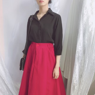 [Có size đại] Áo sơ mi công sở cơ bản phong cách Hàn Quốc, áo somi basic