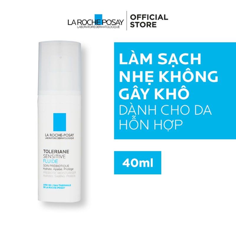 Sữa dưỡng giúp làm dịu tức thì & bảo vệ cho da quá nhạy cảm La Roche-Posay Toleriane Sensitive Fluide 40ml