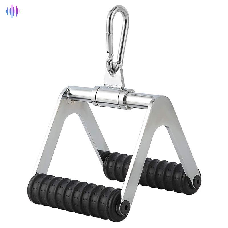 Thanh tạ tập tay thiết kế hai hàng chữ D cứng cáp với kiểu ấn chữ V có móc gắn tiện lợi cho tập gym