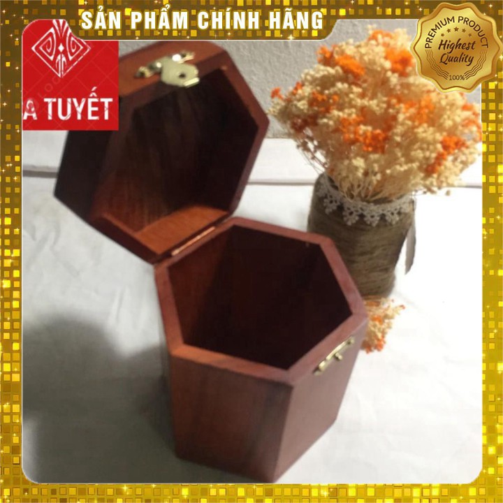 Hộp đựng CHÈ GỖ khảm hoa văn PHONG THỦY CÓ KHÓA VÀNG LOẠI TO CAO ( ẢNH THẬT)