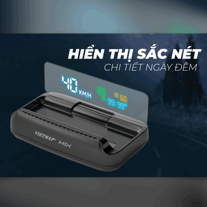 Màn hình hiển thị thông tin Vietmap HUD H1X [Xenon Aozoom] | BigBuy360 - bigbuy360.vn