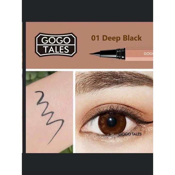 Bút Kẻ Mắt Không Trôi GOGO TALES Fine Make Up Eyeliner Nội Địa Trung Chính Hãng