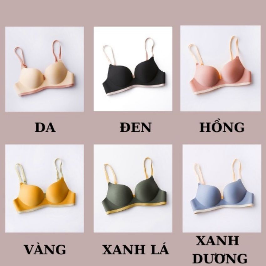 Áo ngực nữ không gọng nữ đúc su trơn mềm mịn không đường may mút dày 2cm nâng ngực chống chảy xệ Cao Cấp A729