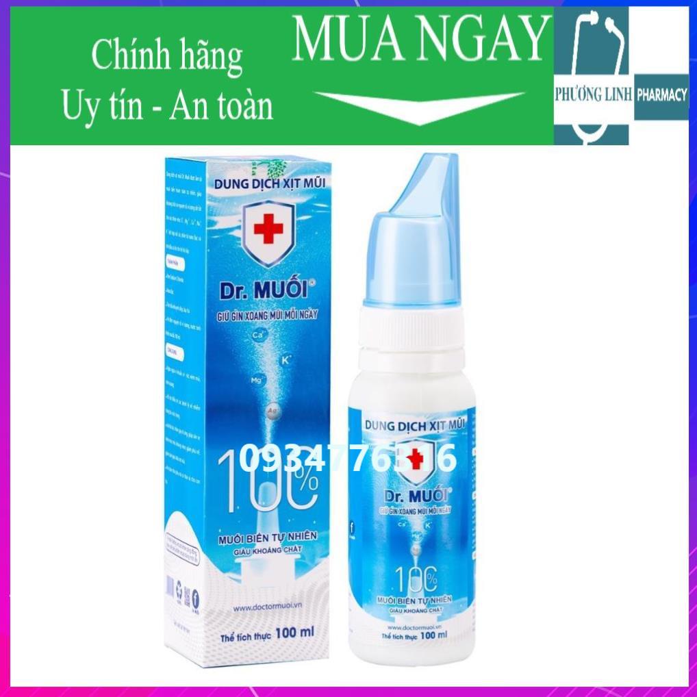 ✅ [ Q.Gò Vấp] Dung dịch Xịt Mũi Dr. Muối, Thông Mũi, Sạch Khoang Mũi (100ml)