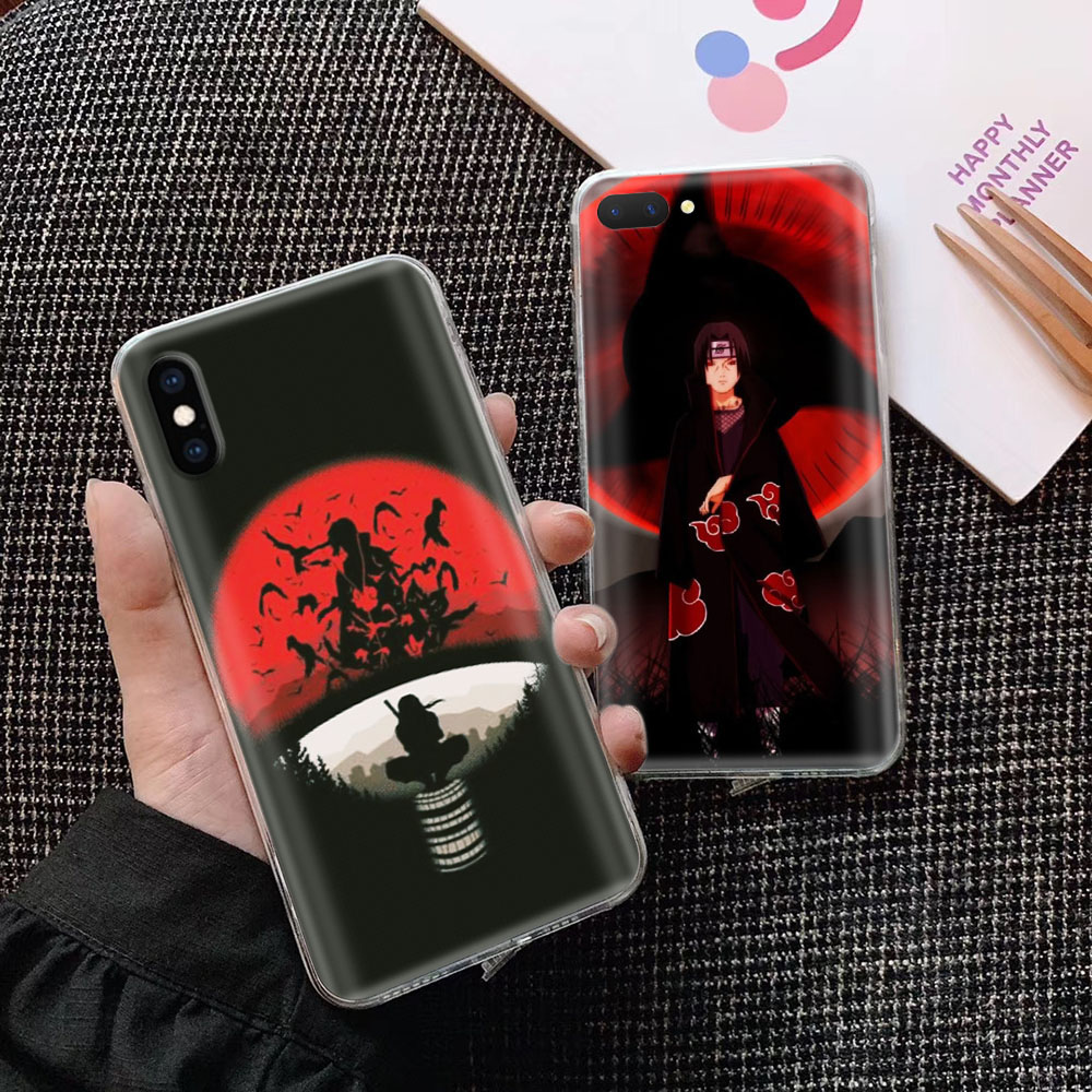 Ốp Điện Thoại Mềm Trong Suốt Hình Naruto Uchiha Itachi Cho iPhone 7 6S 6 5 XR 11 5S 8 Max SE Pro Plus Va95