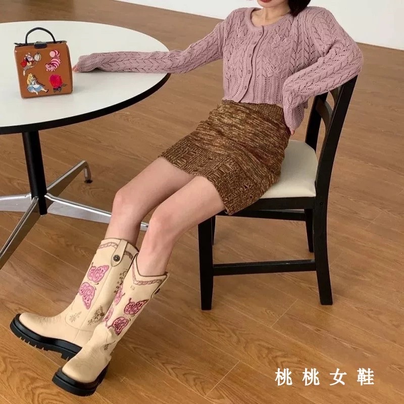 Giày boots cowboy cao bồi nữ