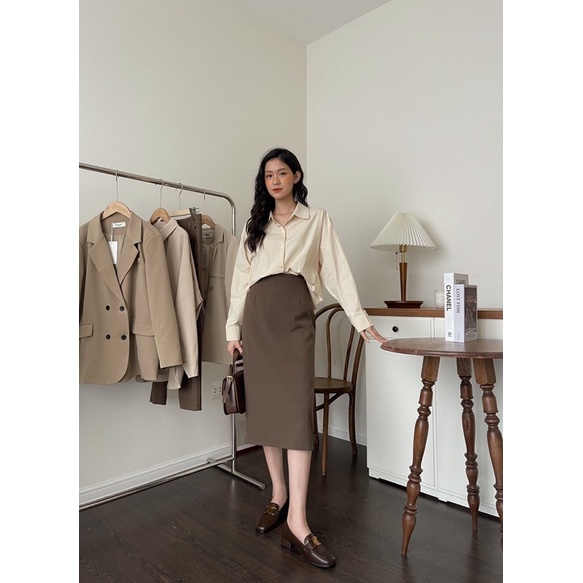 ÁO SƠ MI VẢI THÔ MỀM CỔ ĐỨC 107