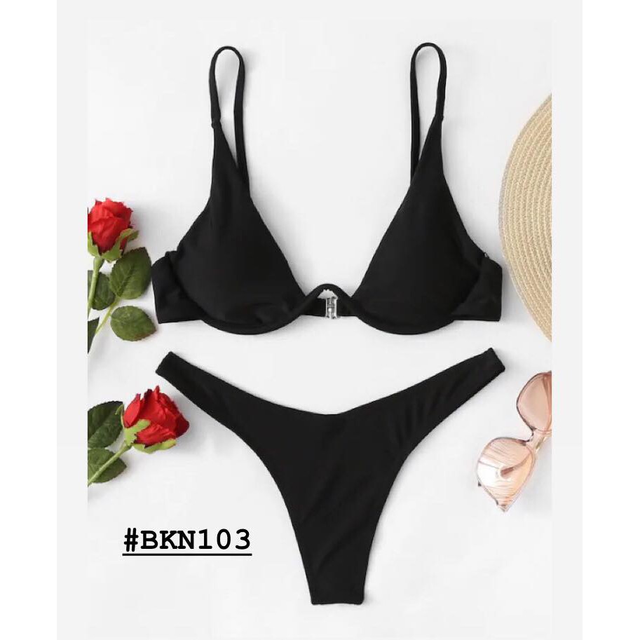 [BKN103] <ÂU> SET BIKINI BASIC NHIỀU MÀU QUẦN THONG/LỌT KHE (CÓ GỌNG) | BigBuy360 - bigbuy360.vn