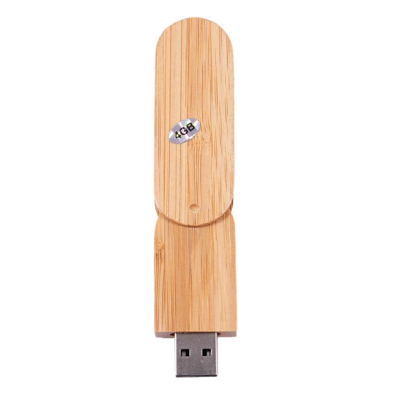 Rotating wooden USB 2.0 4GB Flash Storage High-speed Memory Stick