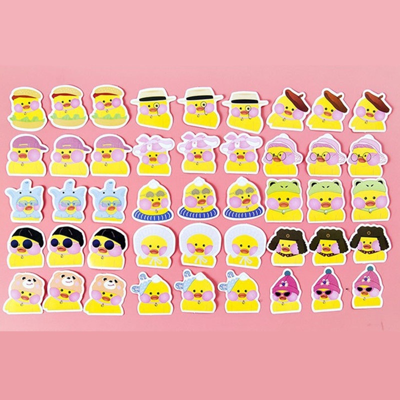 Hộp 45 sticker hình vịt màu vàng trang trí bảng kế hoạch scrapbook dễ thương