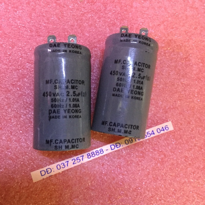 Tụ máy bơm , quạt 2.5 M-450 v (1 chiếc)