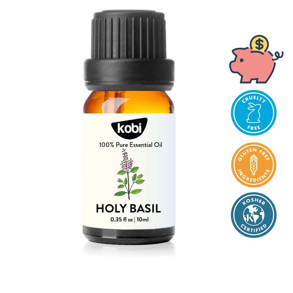  Tinh dầu Hương nhu Kobi Holy basil essential oil giúp thư giãn, khử mùi, làm thơm phòng -10ml