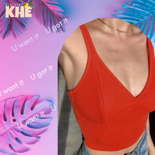 [Có sẵn - ảnh thật] - Áo 2 dây màu neon ngắn - cam, xanh neon, đen - cá tính, năng động
