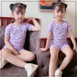 Đồ bộ cho bé thun cotton Qc