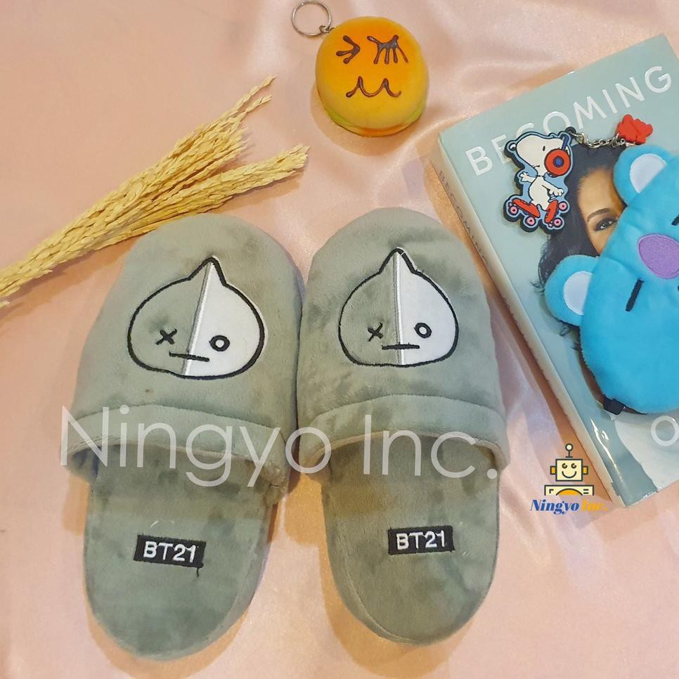 Dép Quai Ngang Thêu Hình Bt21 Bts Phong Cách Hàn Quốc