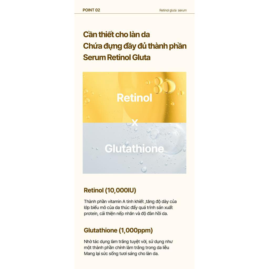 Bộ đôi Serum Retinol &amp; Niacinamide Dưỡng Trắng Da Chống Lão Hóa Cao Cấp BERGAMO