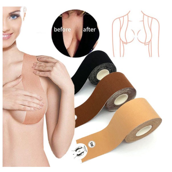 [HCM] Cuộn Băng Dán Nâng Ngực Có Thể Tạo Nhiều Kiểu Đa Dụng Cho Nữ 5cm x 5m