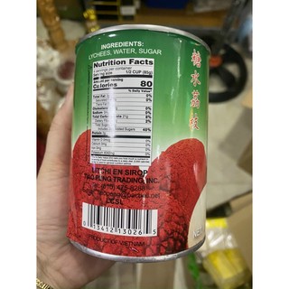 Vải thiều ngâm vàng - Lon 565gr