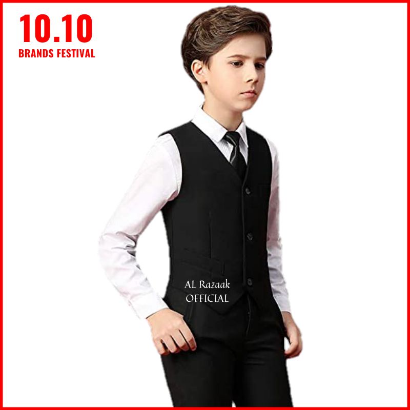 Bộ Quần Áo Vest Thời Trang Thanh Lịch Cho Bé Trai 2-13 Tuổi
