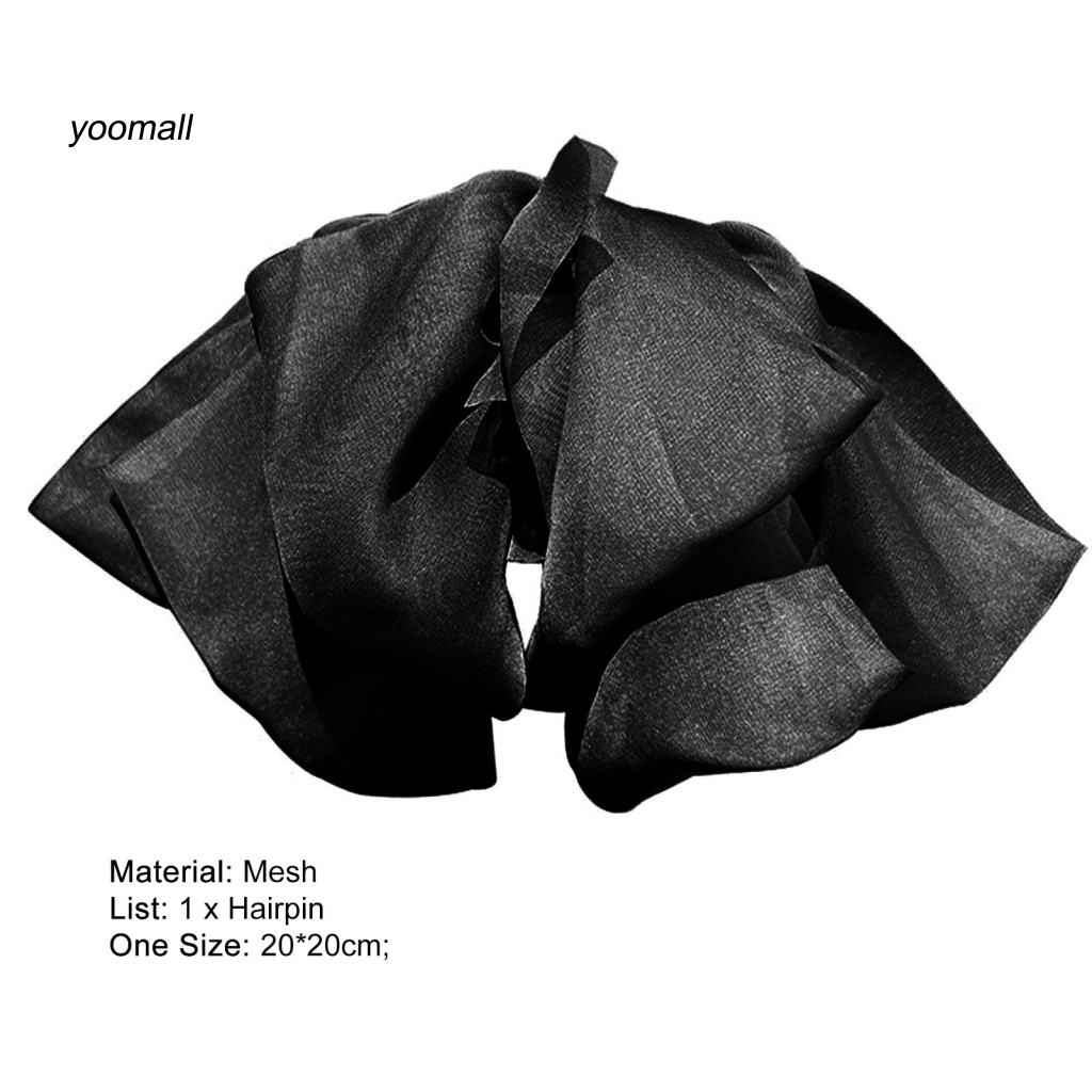 / Yo / Phụ Kiện Kẹp Tóc Dạng Lưới Co Giãn Tốt Chống Rơi Cho Nữ