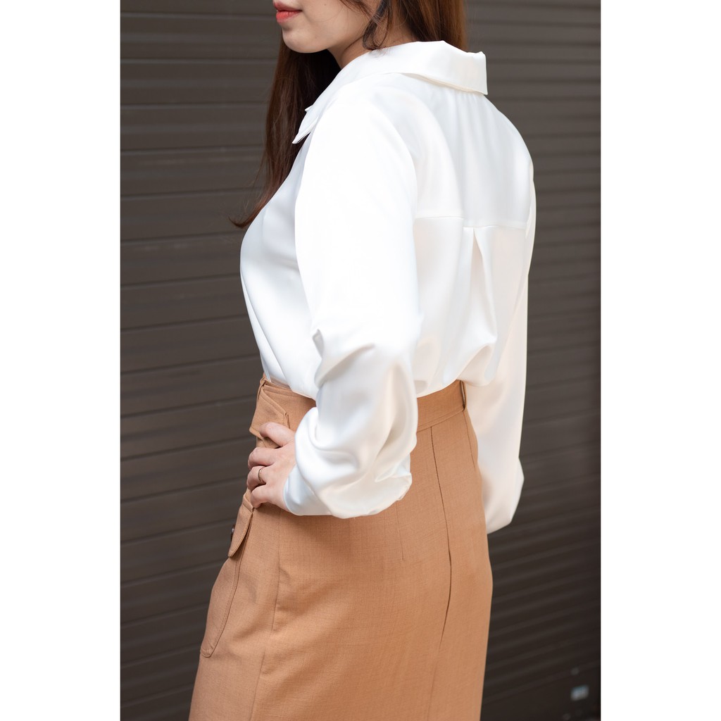 Set Công Sở Áo Sơ Mi Kèm Chân Váy Cao Cấp (Hình Thật) | BigBuy360 - bigbuy360.vn