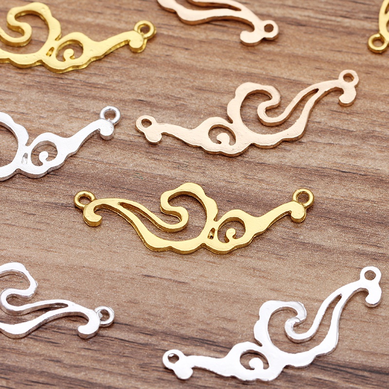 1 phiến đúc họa tiết vân mây 15*45mm nguyên liệu làm trâm làm trang sức cổ trang