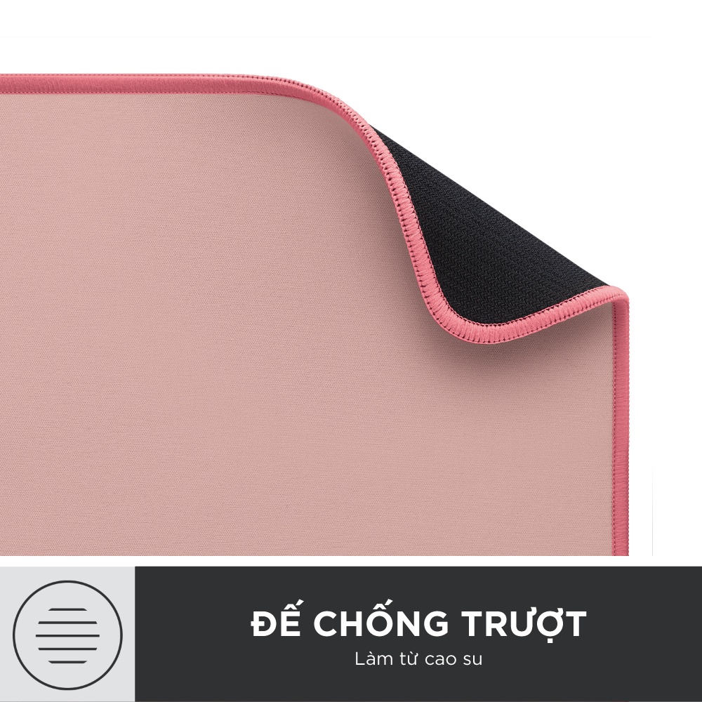 Bàn Di Chuột - Tấm Lót Chuột Logitech Cỡ lớn Deskmat Studio Series - Đế Cao Su Chống Trượt, Lướt Dễ Dàng - Chính Hãng