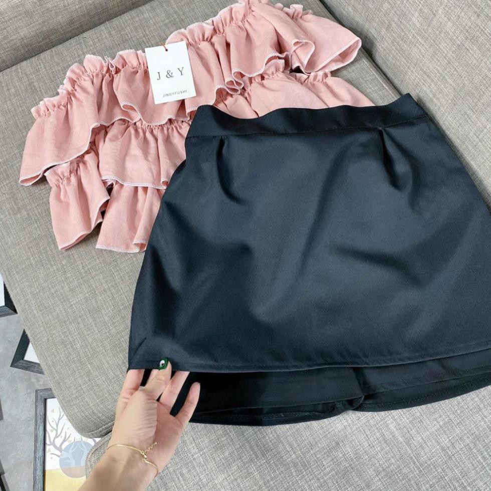 Sét Đồ Nữ, Sét Áo  Trễ Vai Bèo Tùng Kèm Quần Giả Váy Cực Xinh Siêu Hot Hit | BigBuy360 - bigbuy360.vn