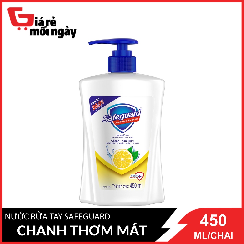 Nước Rửa Tay Safeguard Hương Chanh Thơm Mát 450ml / Chai