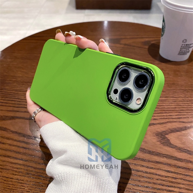 Ốp Điện Thoại Silicon Mềm Chống Sốc Có Khung Kim Loại Bảo Vệ Camera Cho iPhone 14 13 Pro Max 14 Plus