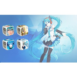 Đồng hồ báo thức để bàn in hình MIKU HATSUNE VOCALOID đèn LED đổi màu anime chibi xinh xắn