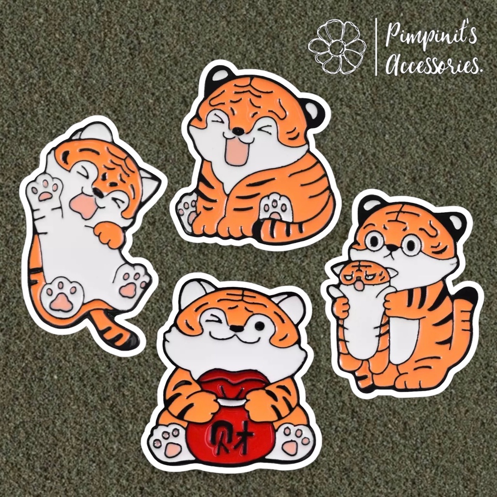 Shop: Bộ trâm cài LUCKY TIGER | Bộ ghim tráng men.