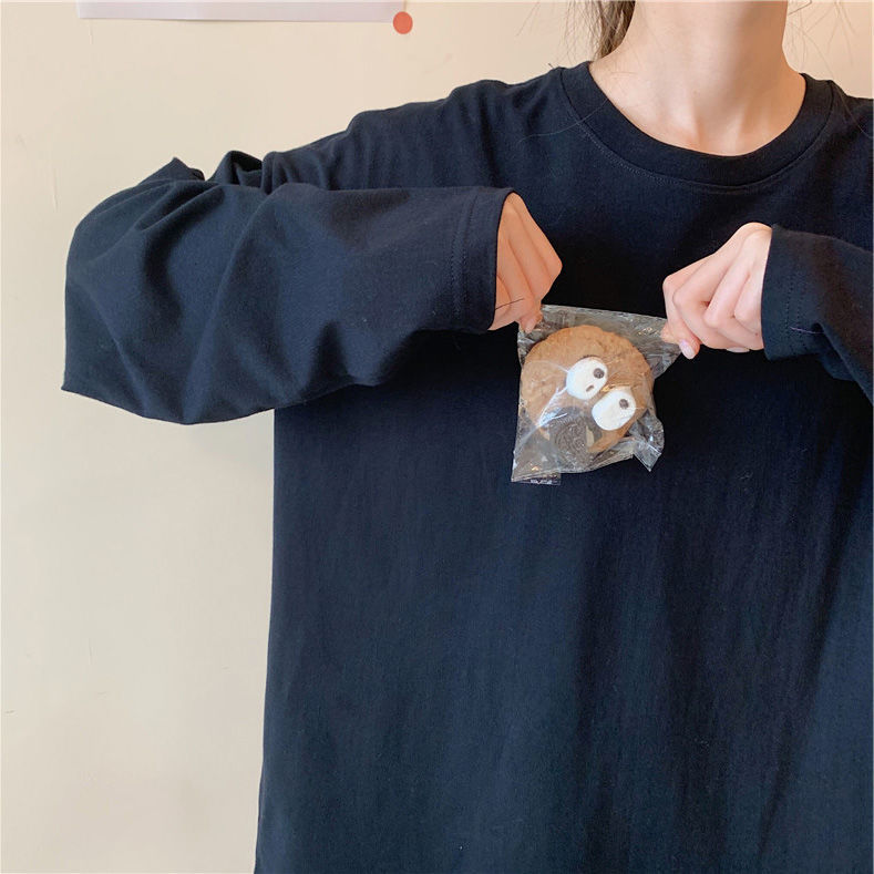 Áo Thun Tay Dài Dáng Rộng Phong Cách Hàn Quốc Dành Cho Nữ