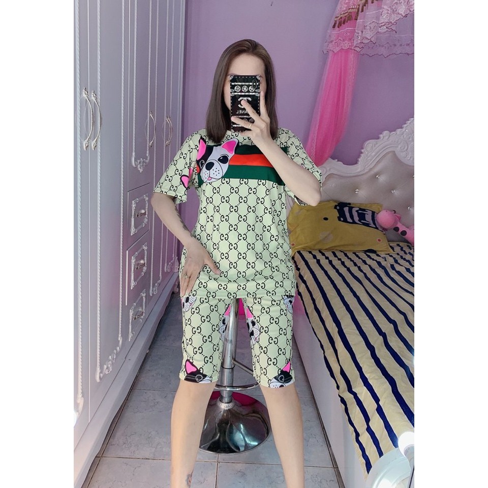 Đồ Bộ thun lạnh in 3D cao cấp, Size 45kg đến 68kg