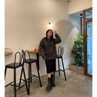 CMSVIETNAM-Áo sweater màu xám đen