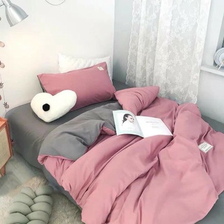 Bộ drap chăn ga gối 100% cotton gồm 1 ga chun, 2 vỏ gối đầu, 1 vỏ chăn )