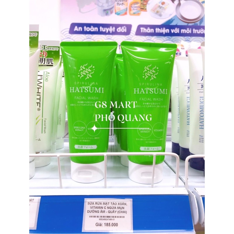 SỮA RỬA MẶT TẢO XOẮN COLLAGEN HATSUMI dành cho da mụn, nám