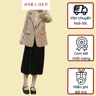 Áo vest túi nắp 2 màu: kem, đen