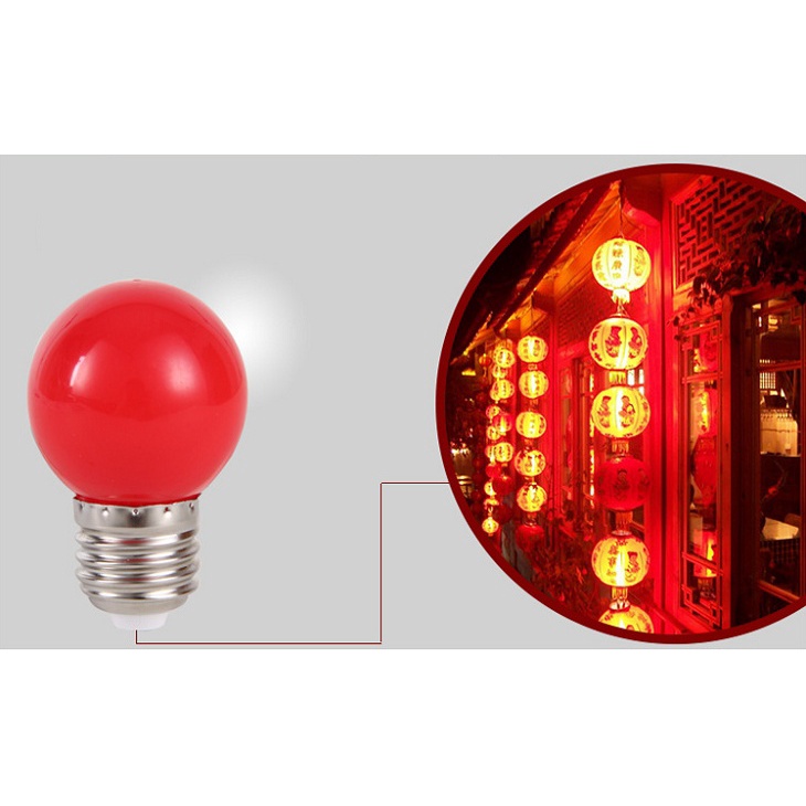 Bóng Đèn Led Búp Chanh 1W Trang Trí Trong Nhà Ngoài Trời, Bóng Đèn Trong Nhỏ Led Bulb