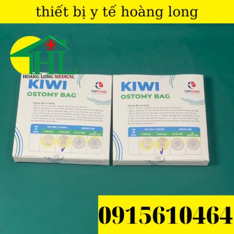 Hộp 10 Túi hậu môn nhân tạo con gấu cho trẻ (khóa dán)